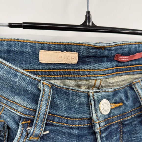 Pilcro Women's Blue Distressed‎ Skinny Jeans Size 26 - Picture 3 of 11
